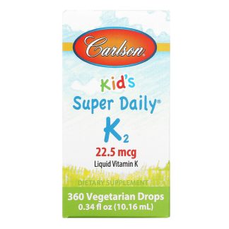 Carlson Labs, Kid's, Super Daily K2, 22.5 mcg, 0.34 fl oz (10.16 ml)