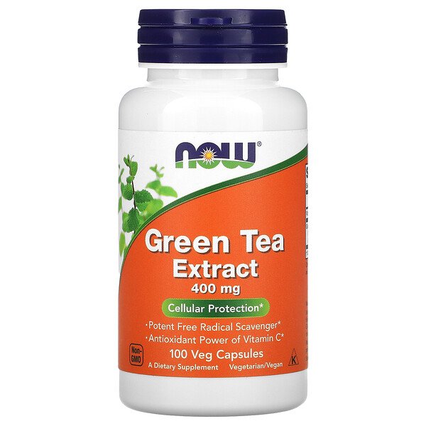 NOW Foods, Green Tea Extract, 400 mg, 100 Veg Capsules 1 NOW Foods, Green Tea Extract, 400 mg, 100 Veg Capsules