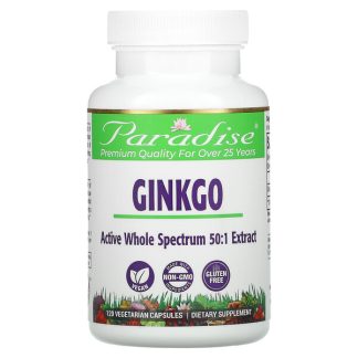 Paradise Herbs, Ginkgo, 120 Vegetarian Capsules