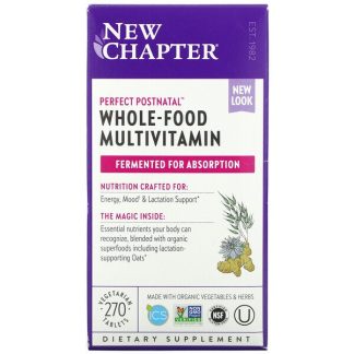 New Chapter, Perfect Postnatal Whole-Food Multivitamin, 270 Vegetarian Tablets