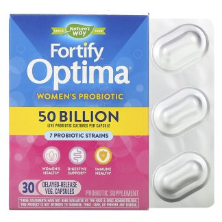 Nature's Way, Fortify Optima, Women's Probiotic, 50 Billion, 30 Delayed Release Veg. Capsules