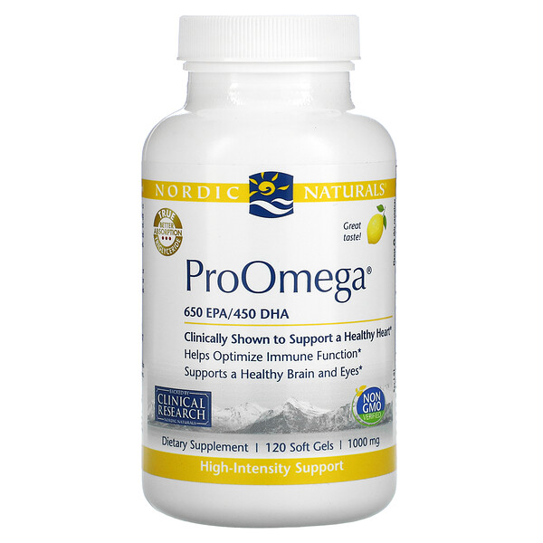 Nordic Naturals, ProOmega, Lemon, 1,000 mg, 120 Soft Gels 1 Nordic Naturals, ProOmega, Lemon, 1,000 mg, 120 Soft Gels