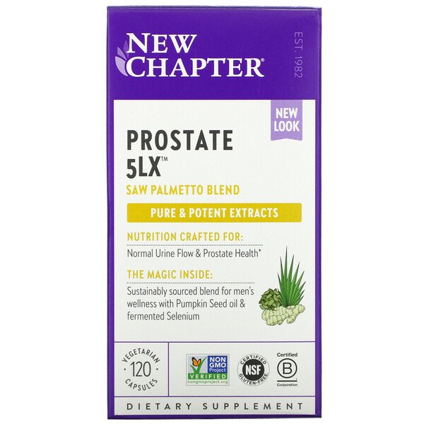 New Chapter, Prostate 5LX, 120 Vegetarian Capsules 1 New Chapter, Prostate 5LX, 120 Vegetarian Capsules