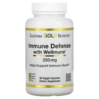 California Gold Nutrition, Immune Defense with Wellmune, Beta-Glucan, 250 mg, 90 Veggie Capsules
