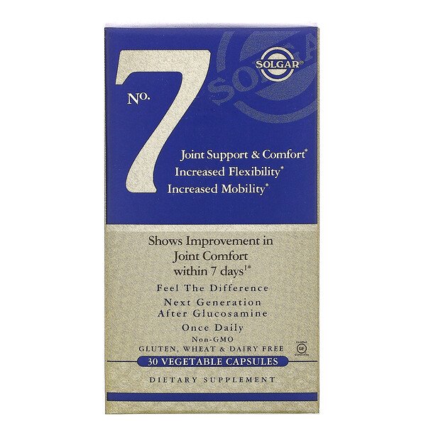 Solgar, No Solgar, No. 7, Joint Support & Comfort, 30 Vegetable Capsules