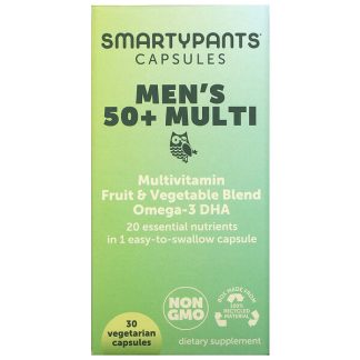 SmartyPants, Men's 50+ Multi, 30 Vegetarian Capsules