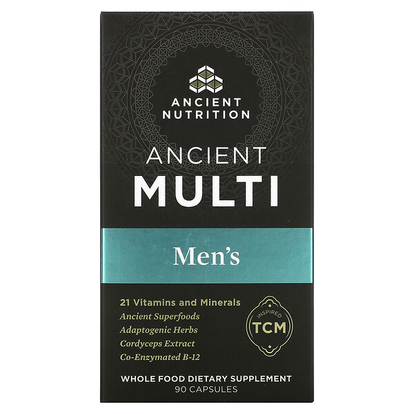 Dr Dr. Axe / Ancient Nutrition, Ancient Multi, Men's, 90 Capsules