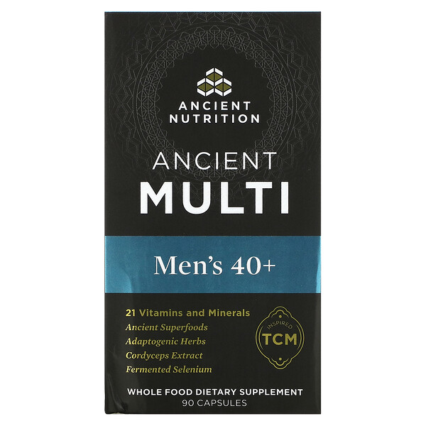 Dr Dr. Axe / Ancient Nutrition, Ancient Multi, Men's 40+, 90 Capsules