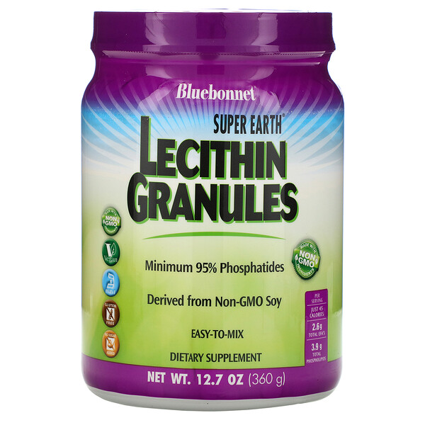 Bluebonnet Nutrition, Super Earth, Lecithin Granules, 12 Bluebonnet Nutrition, Super Earth, Lecithin Granules, 12.7 oz (360 g)