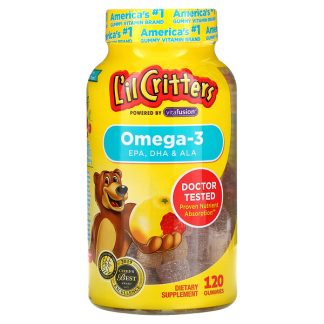L'il Critters, Omega-3, Raspberry-Lemonade , 120 Gummies