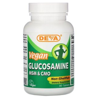 Deva, Vegan Glucosamine MSM & CMO, 90 Tablets
