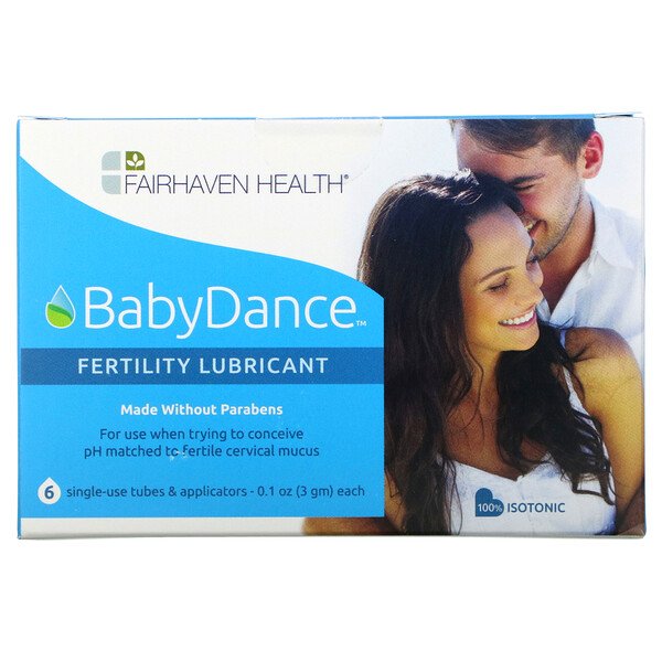 Fairhaven Health, BabyDance Fertility Lubricant, 6 Single-Use Tubes & Applicators, 0 Fairhaven Health, BabyDance Fertility Lubricant, 6 Single-Use Tubes & Applicators, 0.1 oz (3 g) Each