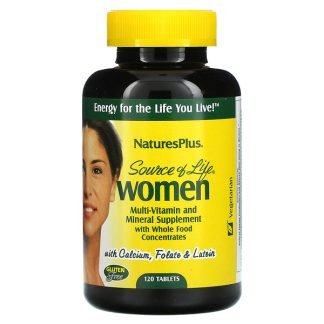 NaturesPlus, Source of Life, Women, Multi-Vitamin and Mineral Supplement with Whole Food Concentrates, 120 Tablets