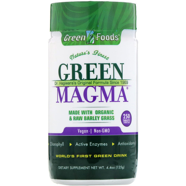 Green Foods, Green Magma, 500 mg, 250 Tablets 1 Green Foods, Green Magma, 500 mg, 250 Tablets