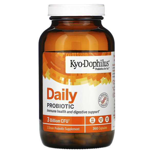 Kyolic, Kyo-Dophilus, Daily Probiotic, 3 Billion CFU, 360 Capsules 1 Kyolic, Kyo-Dophilus, Daily Probiotic, 3 Billion CFU, 360 Capsules