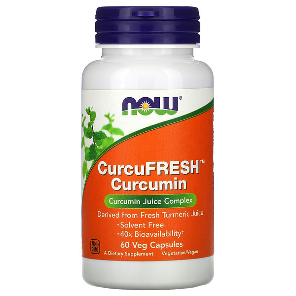 NOW Foods, CurcuFresh Curcumin, 60 Veg Capsules 1 NOW Foods, CurcuFresh Curcumin, 60 Veg Capsules