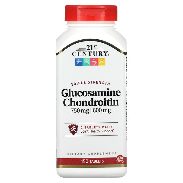 21st Century, Glucosamine Chondroitin, Triple Strength, 150 Tablets 1 21st Century, Glucosamine Chondroitin, Triple Strength, 150 Tablets