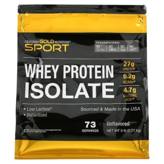California Gold Nutrition, 100% Whey Protein Isolate, Unflavored, 5 lb (2.27 kg)