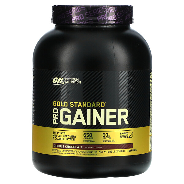 Optimum Nutrition, Gold Standard, Pro Gainer, Double Chocolate, 5.09 lb (2 Optimum Nutrition, Gold Standard, Pro Gainer, Double Chocolate, 5.09 lb (2.31 kg)