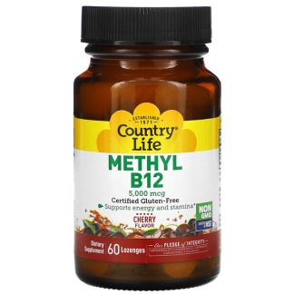 Country Life, Methyl B12, Cherry, 5,000 mcg, 60 Lozenges