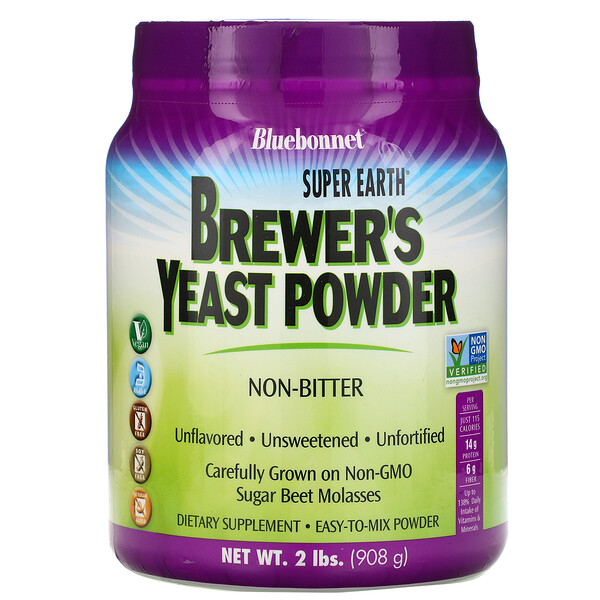 Bluebonnet Nutrition, Super Earth Brewer's Yeast, Unflavored, 2 lb (908 g) 1 Bluebonnet Nutrition, Super Earth Brewer's Yeast, Unflavored, 2 lb (908 g)