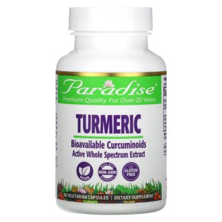 Paradise Herbs, Turmeric, 60 Vegetarian Capsules