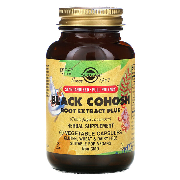 Solgar, Black Cohosh Root Extract Plus, 60 Vegetable Capsules 1 Solgar, Black Cohosh Root Extract Plus, 60 Vegetable Capsules