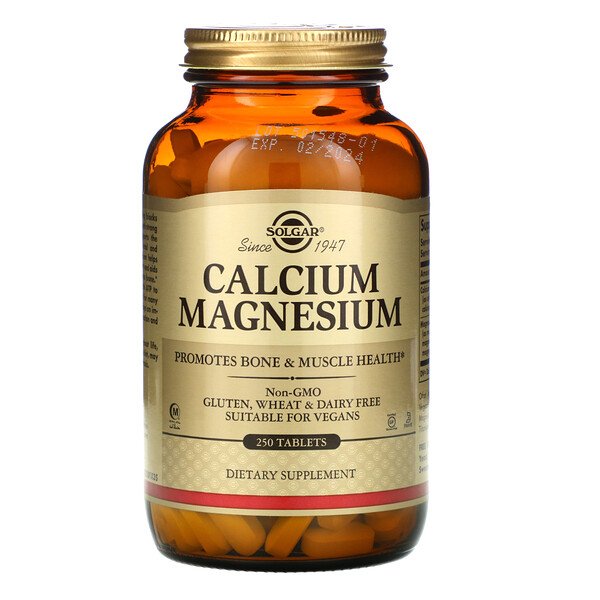 Solgar, Calcium Magnesium, 250 Tablets 1 Solgar, Calcium Magnesium, 250 Tablets