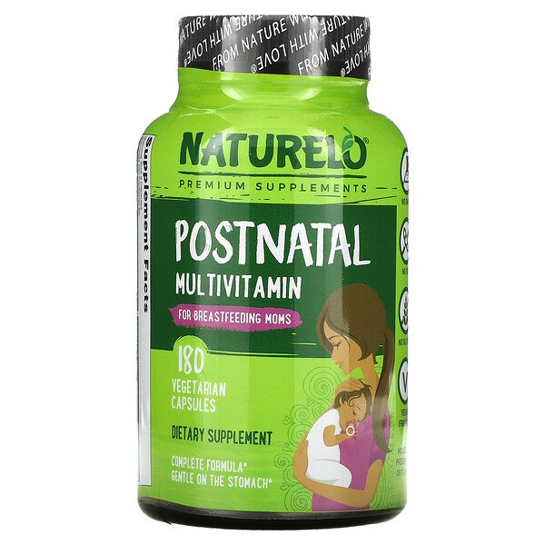 NATURELO, Postnatal Multivitamin for Breastfeeding Moms, 180 Vegetarian Capsules 1 NATURELO, Postnatal Multivitamin for Breastfeeding Moms, 180 Vegetarian Capsules
