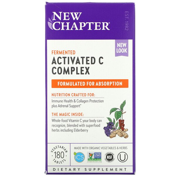 New Chapter, Fermented Activated C Complex, 180 Vegetarian Tablets 1 New Chapter, Fermented Activated C Complex, 180 Vegetarian Tablets