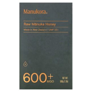 Manukora, Raw Manuka Honey, 600+ MGO, 1.1 lb (500 g)