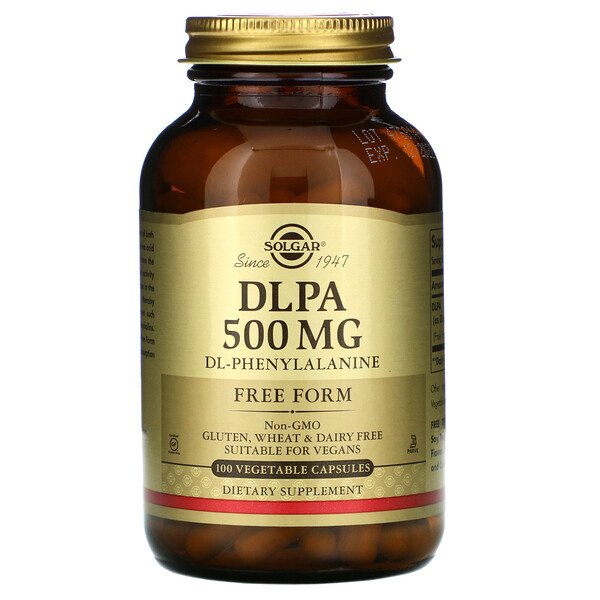 Solgar, DLPA, Free Form, 500 mg, 100 Vegetable Capsules 1 Solgar, DLPA, Free Form, 500 mg, 100 Vegetable Capsules