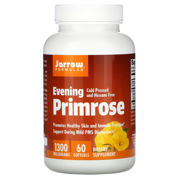 Jarrow Formulas, Evening Primrose, 1300 mg, 60 Softgels 1 Jarrow Formulas, Evening Primrose, 1300 mg, 60 Softgels