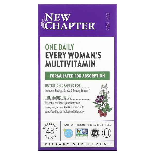 New Chapter, One Daily Every Woman's Multivitamin, 48 Vegetarian Tablets