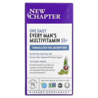 New Chapter, 55+ Every Man's One Daily Multivitamin, 96 Vegetarian Tablets