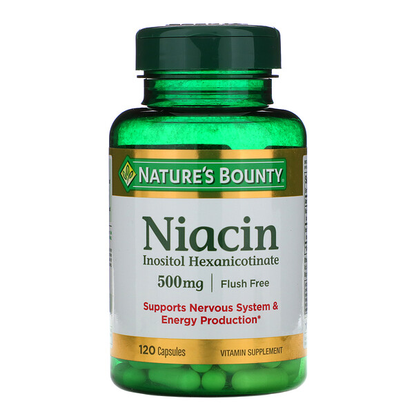 Nature's Bounty, Flush Free Niacin, 500 mg, 120 Capsules 1 Nature's Bounty, Flush Free Niacin, 500 mg, 120 Capsules