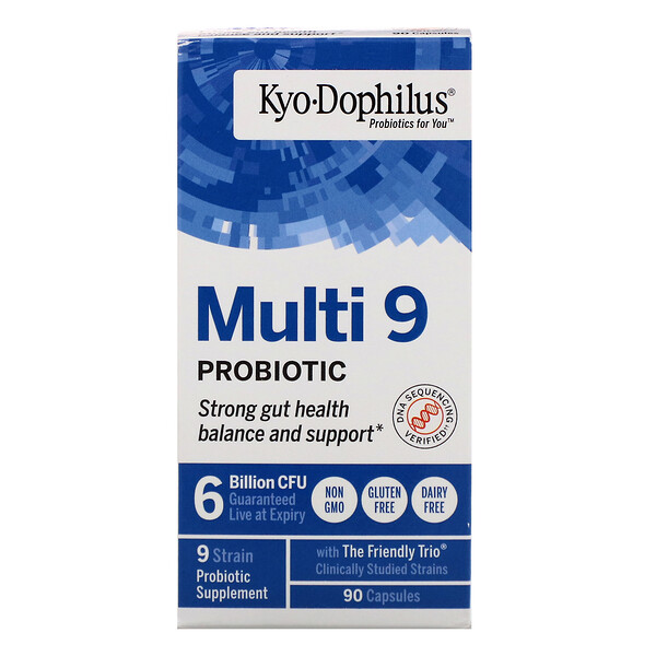 Kyolic, Kyo-Dophilus, Multi 9 Probiotic, 6 Billion CFU, 90 Capsules 1 Kyolic, Kyo-Dophilus, Multi 9 Probiotic, 6 Billion CFU, 90 Capsules