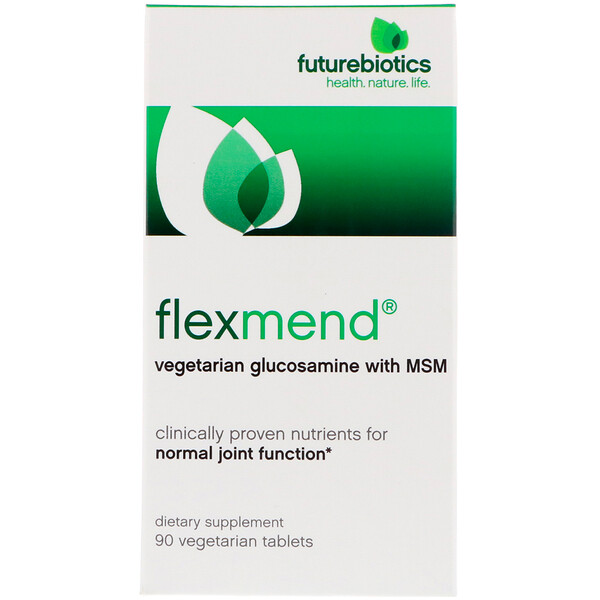 FutureBiotics, FlexMend, Vegetarian Glucosamine with MSM, 90 Vegetarian Tablets 1 FutureBiotics, FlexMend, Vegetarian Glucosamine with MSM, 90 Vegetarian Tablets