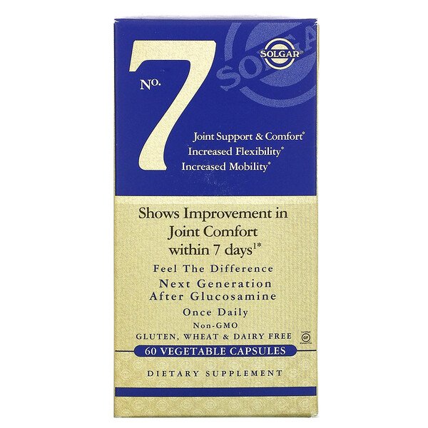 Solgar, No Solgar, No.7, Joint Support & Comfort, 60 Vegetable Capsules