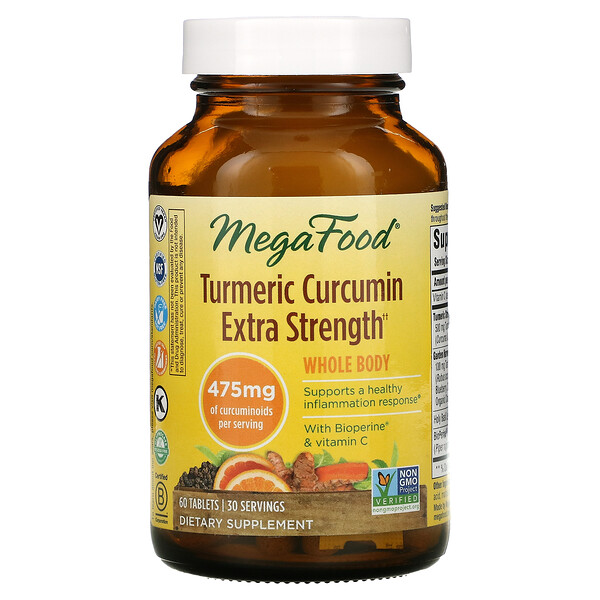 MegaFood, Turmeric Curcumin Extra Strength, 60 TabletsSingapore