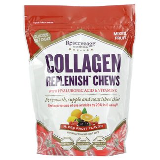ReserveAge Nutrition, Collagen Replenish Chews, Mixed Fruit, 60 Soft Chews