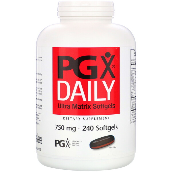 Natural Factors, PGX Daily, Ultra Matrix Softgels, 750 mg, 240 Softgels 1 Natural Factors, PGX Daily, Ultra Matrix Softgels, 750 mg, 240 Softgels