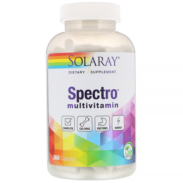 Solaray, Spectro, Multivitamin, 360 Capsules 1 Solaray, Spectro, Multivitamin, 360 Capsules