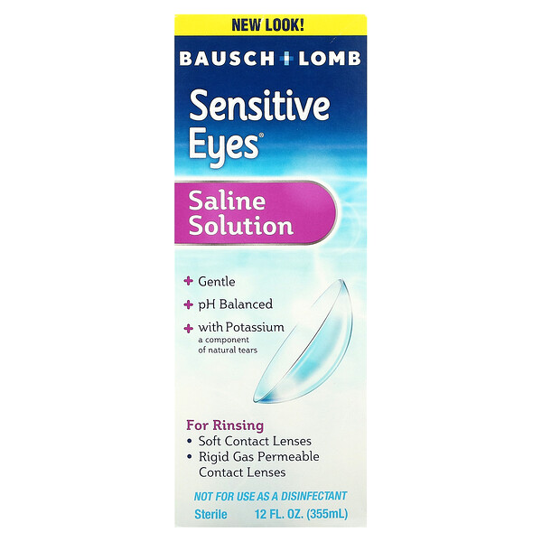 Bausch + Lomb, Saline Solution, Sensitive Eyes, 12 fl oz (355 ml)Singapore