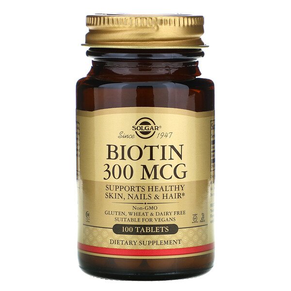 Solgar, Biotin, 300 mcg, 100 Tablets 1 Solgar, Biotin, 300 mcg, 100 Tablets