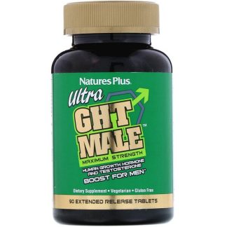 NaturesPlus, Ultra GHT Male, Maximum Strength, Boost For Men, 90 Extended Release Tablets