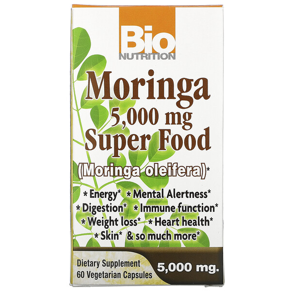 Bio Nutrition, Moringa Super Food, 5,000 mg, 60 Vegetable Capsules 1 Bio Nutrition, Moringa Super Food, 5,000 mg, 60 Vegetable Capsules