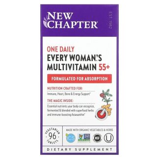New Chapter, One Daily Every Woman's Multivitamin 55+, 96 Vegetarian Tablets