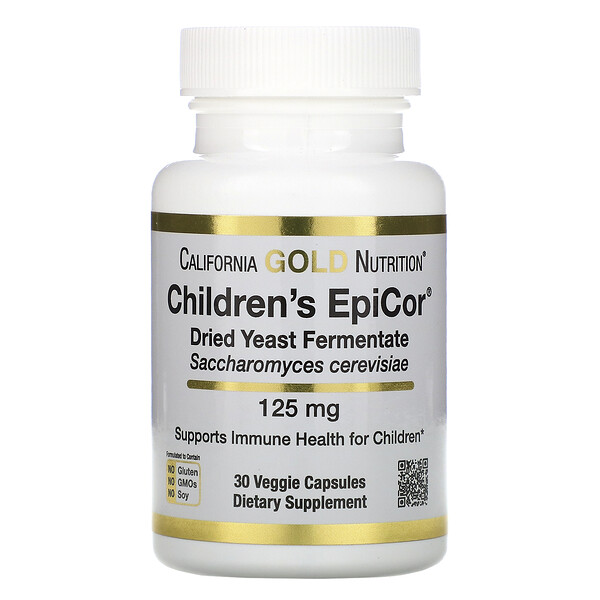 California Gold Nutrition, Children's Epicor, 125 mg, 30 Veggie Capsules 1 California Gold Nutrition, Children's Epicor, 125 mg, 30 Veggie Capsules
