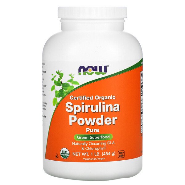 NOW Foods, Certified Organic Spirulina Powder, 1 lb (454 g) 1 NOW Foods, Certified Organic Spirulina Powder, 1 lb (454 g)